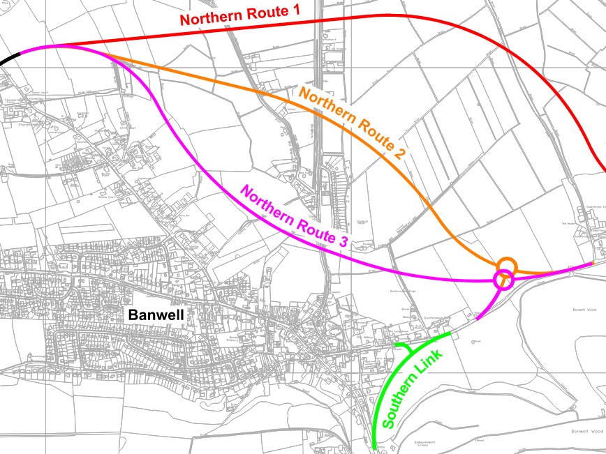 Route decision to inform the next stage of design for the Banwell